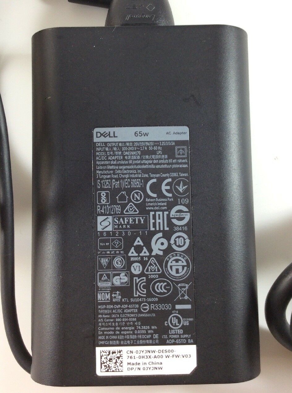 Sạc Adapter Laptop Dell 65W Type C USBC Zin Original